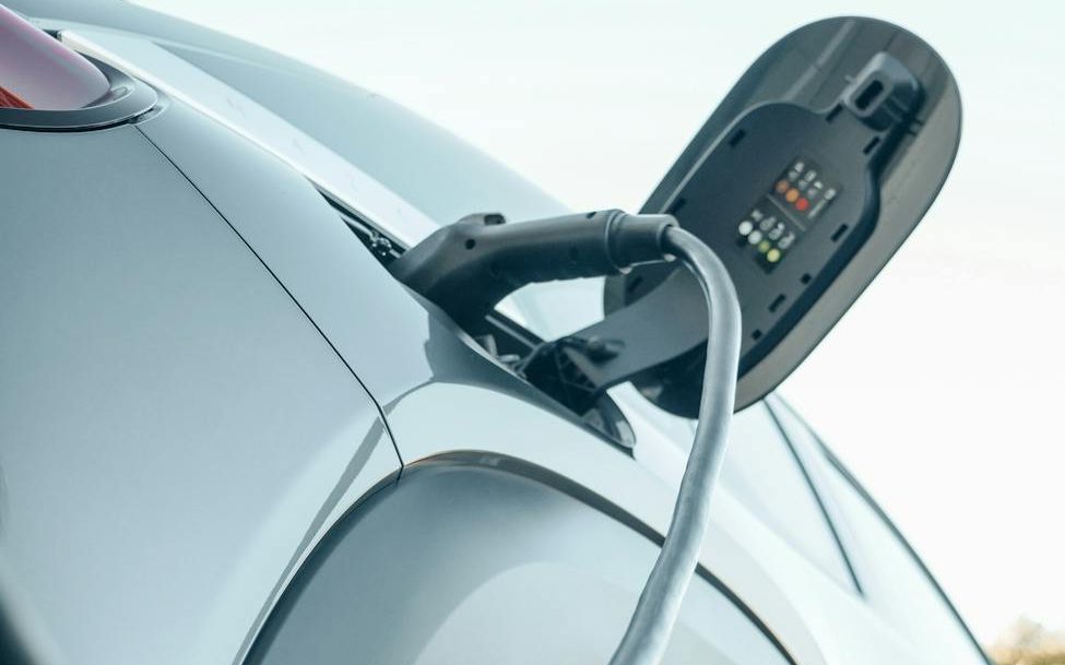 an electric car charging